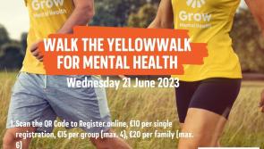 Wear yellow and walk on June 21 to support Grow Mental Health Kilkenny