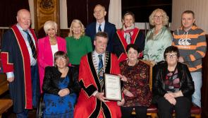 Civic honour awarded to Dolphin Swimming Club at Clonmel town hall