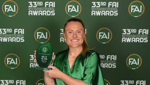 Amber Barrett presented with International Goal of the Year award 