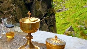 Mass celebrated at Mullaghgarve Mass Rock