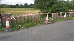 Car crash in County Carlow causes damages to Rathmore Bridge, public are warned