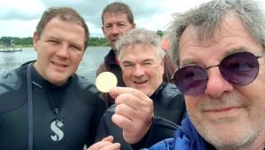 Locals gathered in search of the lost treasure in Lough Rinn last Saturday, August 12 