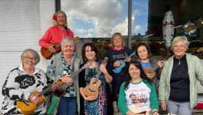  Ardee ukulele group 'Uke & Rollers' performs on Play Music on the Porch Day