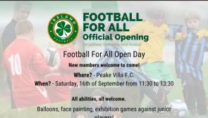 'Football For All' open day at Peake Villa takes place this Saturday!