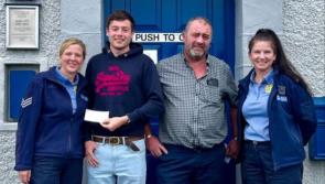 Little Blue Heroes Foundation receive a donation following a charity event held in Carlow