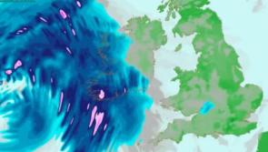 WATCH: Met Eireann forecast shows huge size of Storm Agnes as it bears down on Ireland