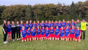 Lusmagh/Drumcullen Camogie celebrate victory in Intermediate Championship Final