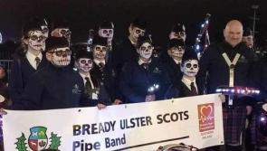 Miscommunication as Derry Halloween parade participants Bready Ulster Scots Pipe band refused banner 