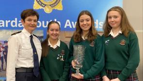 St. Leo's College Carlow students were awarded for their anti-drug campaign