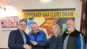Great celebrations as the Tipp GAA Clubs Draw winner collects the keys to a brand new car!