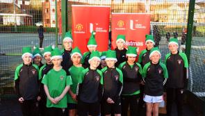 IN PICTURES: Derry students take part in Manchester United Foundation's Santa's Run