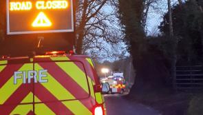 Gardaí rush to scene of crash between car and truck in Offaly after Storm Isha