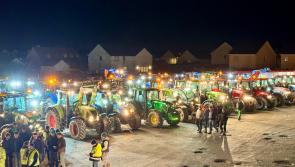 Offaly farmers take part in 100 strong tractorcade through streets of Tullamore