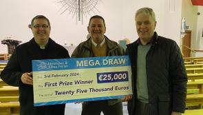 Damien Laverty picks up €25,000 from Parish of Newtowncunningham & Killea Mega Draw