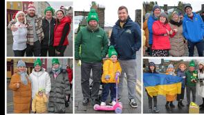 PICTURES | Ukrainian community honour Longford GOAL Mile organiser Tiernan Dolan