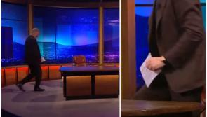 WATCH: Late Late Show host Patrick Kielty walks off stage mid-interview in odd moment
