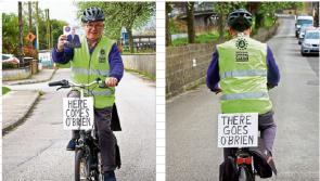 On your bike! Offaly local elections candidate canvasses Oliver J Flanagan style