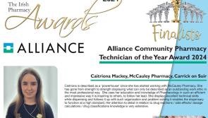 Tipperary pharmacist in the running for prestigious Irish Pharmacy Award