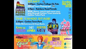 WHAT'S ON: Carlow Pride 2024 announce their line-up for this years Pride Festival