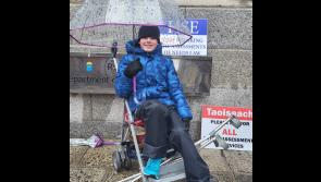 Tipperary teen protests outside Taoiseach's department