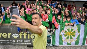 St Catherine's contingent meet their 'classy' hero Seamus Coleman on Rovers return