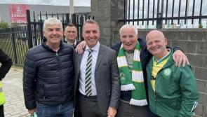 Celtic supporters from Donegal bump into Brendan Rodgers in Glasgow