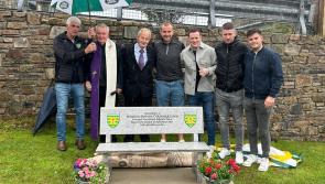 Donegal VS panel of 2011 unveil  commemorative bench for Mícheál 'Roycee' Roarty