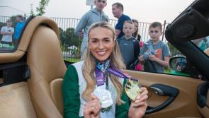 Huge crowd turns out in Newport to welcome home Sharlene Mawdsley
