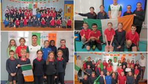 PICTURES: Longford pupils beam with pride as they welcome Olympic swimmer Darragh Greene to their school 
