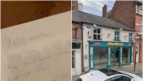 Popular Dundalk chipper issues hilarious apology note in delivery as milkshake machine 'out of order'