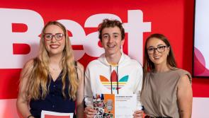 Two Tipperary Transition Year students celebrate successful TY Media Week at Beat 102 103 