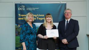 Offaly student receives scholarship award at ceremony at top university