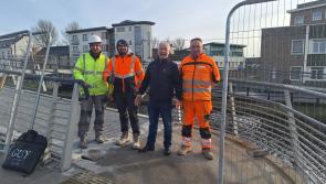 Pedestrian bridge over Grand Canal in Tullamore reopens to public