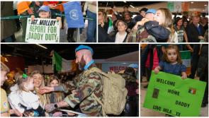 PICTURES: Joyful scenes at Dublin Airport as Irish UNIFIL peacekeepers fly home from Lebanon