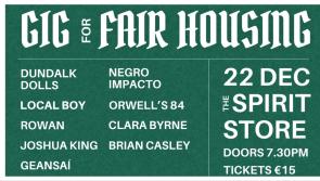 Louth tenants' union CATU organise 'Gig for Fair Housing' fundraiser 