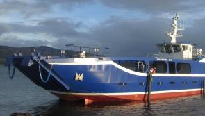 Arranmore Ferry crew take receipt of new boat, 'Arranmore Blu' 