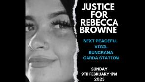 Buncrana Garda station vigil seeks Justice for Derry’s Rebecca Brown