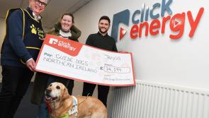 Derry-based Click Energy raises over £14k for Guide Dogs NI