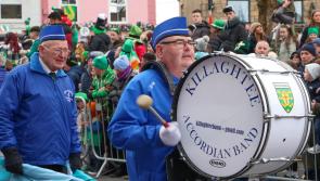 Senator Manus Boyle proudly beating the drum for his beloved Killaghtee