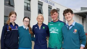 PICTURES: Castletroy College welcomes back former pupils and successful athletes Sarah Lavin and Tiarnán O'Donnell