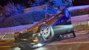 Car flips on its roof in collision near Limerick primary school
