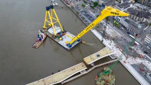 Public can watch final span be lifted in place for new bridge on River Suir tonight - Kilkenny Live