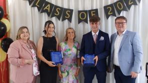 Congratulations: Kayleigh and Conor honoured on memorable night of celebration for Longford school 