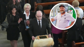 Unusual detail at Michael Gaine's funeral amid tears as murder suspect stays away