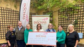 Tullamore Stage School present cheque for over four thousand euro to Dochas 