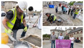 PICTURES: Laois locals try their hand at cobbling historic Stradbally site 
