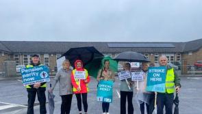 School secretaries and Caretakers in Clara picket for 6th day 