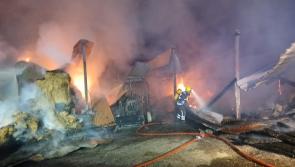 PICTURES: ‘Absolute inferno’ as hay barn is engulfed in flames after tractor catches fire
