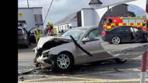 Emergency services attend the scene of collision in Limerick city