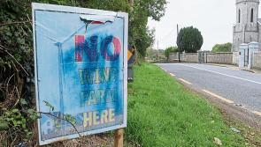 Signs opposing Longford's Bord na Móna's Derryadd windfarm vandalised
